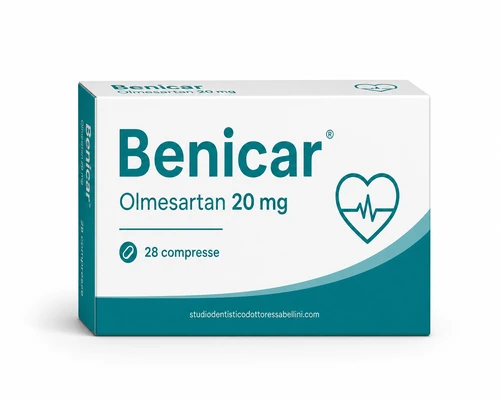 Scatola di Benicar 20 mg olmesartan compresse