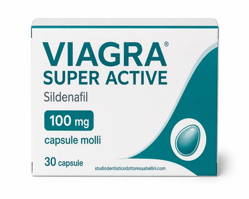 Scatola di Viagra Super Active 100 mg sildenafil capsule molli